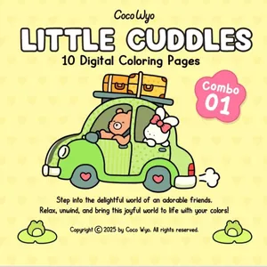 Imagem de capa para o Ebook Little Cuddles 1 - Livro para colorir em PDF - R$4,00