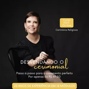 Imagem de capa para o Curso online Desvendando o Cerimonial Parte 1 - passo a passo para o casamento perfeito