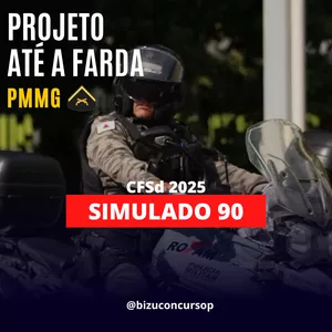 Imagem de capa para o Ebook SIMULADO 90 PÓS-EDITAL CFSd PMMG 2025