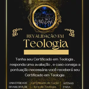 Imagem do curso Tenha seu Certificado em Teologia - PROGRAMA REVALIDA -