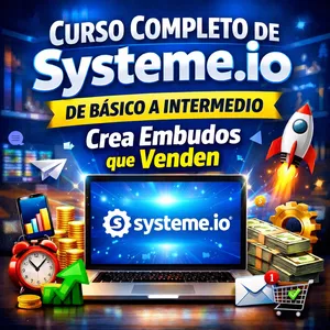 Imagen de portada para Curso online CURSO ON LINE “SYSTEME.IO”