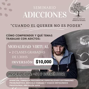 Imagen de portada para Curso online Seminario de Adicciones: Cuando el Querer no es Poder