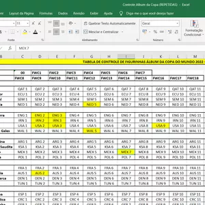 Imagem de capa para o Curso online Planilha Controle de Figurinhas do Album da Copa 2022