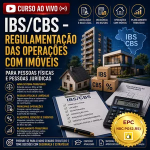 IBS/CBS - REGULAMENTA��O DAS OPERA��ES COM IM�VEIS PARA PESSOAS F�SICAS E PESSOAS JUR�DICAS (Pontua��o no PEPC)