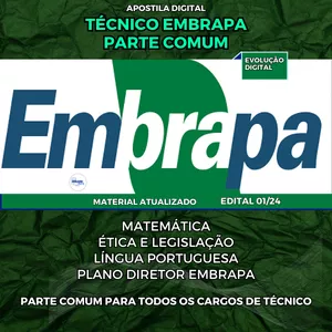 Imagem de capa para o Ebook APOSTILA DIG. EMBRAPA TÉCNICO NÍVEL MÉDIO (PARTE COMUM)