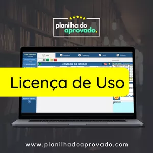 Imagem de capa para o Ebook Licença de Uso - Planilha do Aprovado
