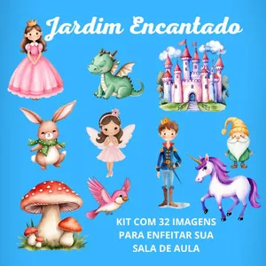 Imagem de capa para o Ebook Decoração de Sala de Aula Tema Jardim Encantado