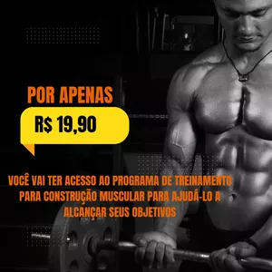 Imagem de capa para o Ebook FICHA DE TREINO PARA GANHO MUSCULAR 