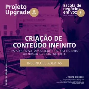 Imagem de capa para o Curso online OFICINA: CRIAÇÃO DE  CONTEÚDO INFINITO
