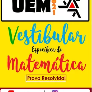 Imagem de capa para o Ebook Prova específica de Matemática Vestibular da UEM 2021