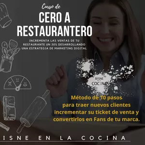 Imagen de portada para Curso online De cero a Restaurantero "Incrementa tus ventas con Marketing Digital"