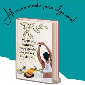 Imagem de capa para o Ebook Plano Semanal para Ganho de Massa Muscular: Guia Prático de Cardápio e Nutrição