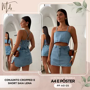 Imagem de capa para o Ebook Conjunto Cropped e Short Saia Lena
