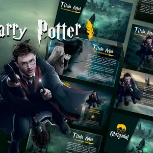 Imagem de capa para o Curso online Harry Potter - Template de PowerPoint