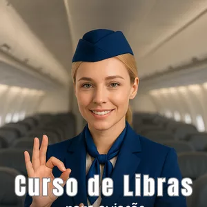 Imagem de capa para o Curso online Curso de Libras - para comissários 
