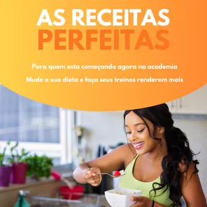 Imagem de capa para o Ebook 20 receitas de proteína para iniciantes na academia com guia básico + bônus grátis.