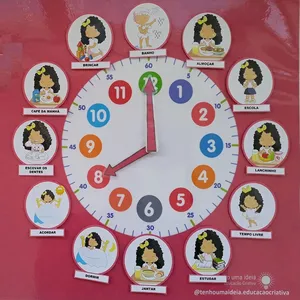 Imagem de capa para o Ebook Relógio interativo - Rotina infantil