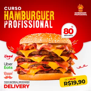 Imagem do curso Curso Hambúrguer Artesanal