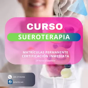 Imagen de portada para Curso online Sueroterapia Intravenosa