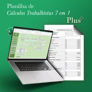 Imagem de capa para o Curso online Planilha Cálculos Trabalhistas 7 em 1 Plus+
