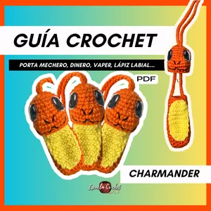 Imagen de portada para Ebook GUÍA CROCHET Porta Mechero, Dinero, Vaper, Lápiz Labial...