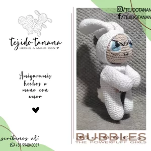 Imagen de portada para Ebook Crochet Bubbles Pattern | amigurumi | Bubbles crochet pattern, from the super powerful girls | the powerpuff girls | Bubbles | SP/EN
