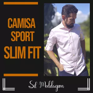 Imagem principal do produto Estrutura da Camisa 3 - Camisa Sport Slim Fit