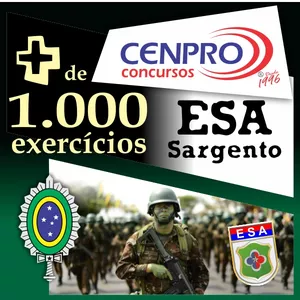 Imagem de capa para o Ebook APOSTILA 1.000 EXERCÍCIOS CONCURSO ESA