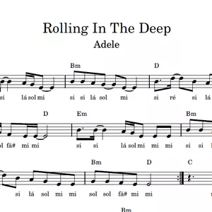 Imagem de capa para o Ebook Rolling In The Deep (Adele) - Partitura Facilitada com Playback