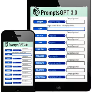 Imagem de capa para o Ebook Gerador PromptsGPT v3 e 4 - Bing e outras IAs