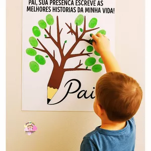 Imagem de capa para o Ebook Painel interativo dia dos pais lápis árvore 🌳 