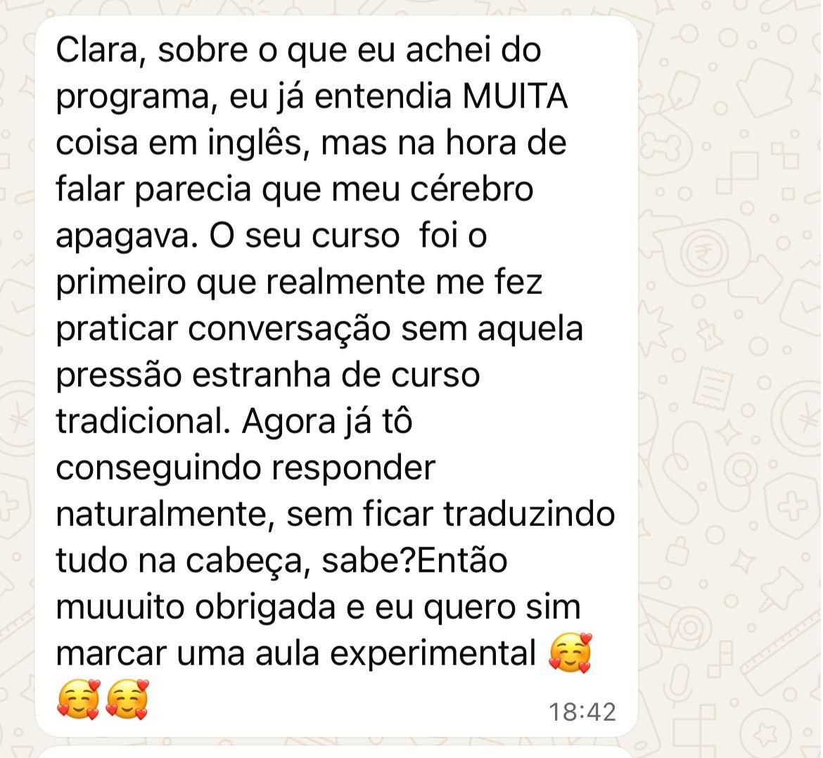 print depoimento no whatsapp