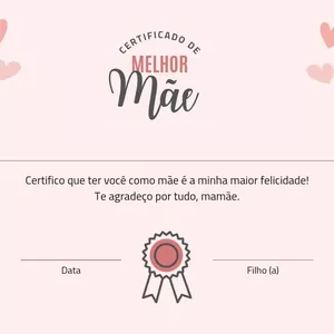 Imagem de capa para o Ebook CERTIFICADO MELHOR MÃE