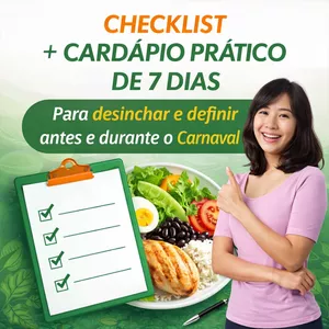 Imagem de capa para o Ebook Checklist + Cardapio prático de 7 Dias