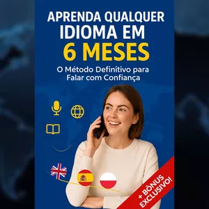 Imagem de capa para o Ebook Aprenda Qualquer Idioma em 6 Meses: O Método Definitivo