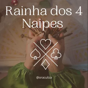 Imagem de capa para o Curso online Mentoria - Tarot Terapêutico a Rainha dos 4 Naipes 