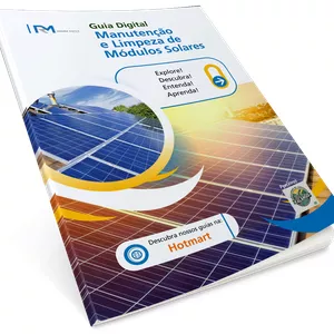 Imagem de capa para o Ebook Guia Digital - Manutenção e Limpeza de Módulos Solares