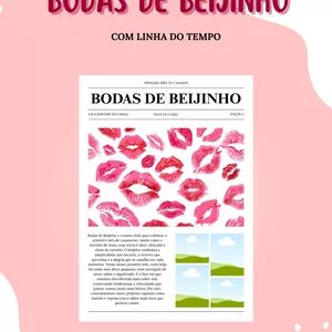 Imagem de capa para o Ebook Jornal Bodas de Beijinho - Arquivo Digital - Editável no Canva