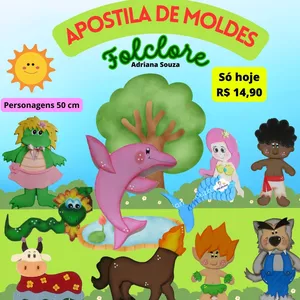 Imagem de capa para o Ebook Apostila de moldes para painel de Folclore