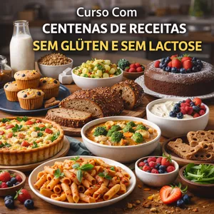 Curso Com Centenas De Receitas Sem Glúten E Sem Lactose