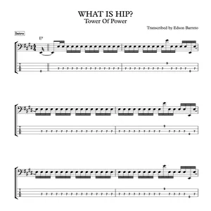 Cover image for Ebook WHAT IS HIP? (Tower of Power) Bass Transcription, Score &amp; Tab Lesson