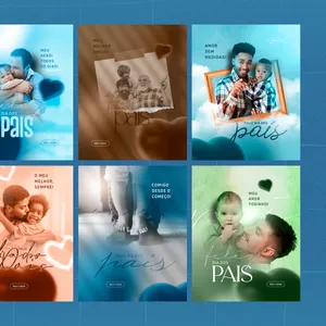 Imagem de capa para o Curso online PACK ARTES DIA DOS PAIS SOCIAL MEDIA | EDITÁVEL 