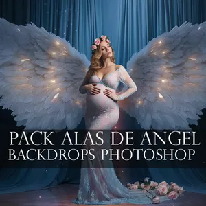 Imagen de portada para Curso online Pack de 38 imágenes digitales de Alas de Angel 4K ultra HD - Para sesiones fotográficas