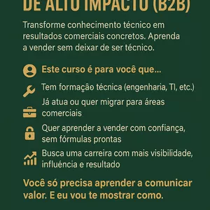 Imagem de capa para o Curso online Vendas Técnicas de Alto Impacto (B2B)