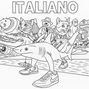 Imagem de capa para o Ebook Livro de colorir BrainHot Italiano