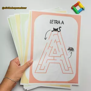 Imagem de capa para o Ebook Labirinto do Alfabeto (gato e rato)