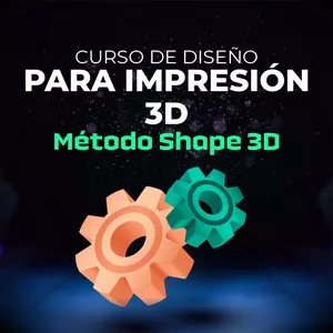 Imagen de portada para Curso online Curso de Diseño para Impresión 3D|Método Shape 3D | Fusion 360