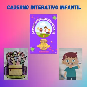 Imagem de capa para o Ebook CADERNO INTERATIVO INFANTIL- ATIVIDADES INTERATIVAS