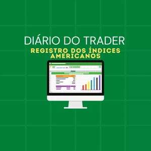 Imagem de capa para o Ebook Diário do Trader - Planilha de Índices Americanos