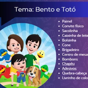 Imagem de capa para o Curso online Kit de moldes Bento e Totó editáveis no Canva